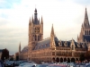 Ypres' C13th Cloth Hall dominates the town's Groke Markt. Like much of Ypres, it was almost totally destroyed by German bombardment in WWI, but it has been painstakingly restored to its former glory. The tower on the right belongs to the cathedral.