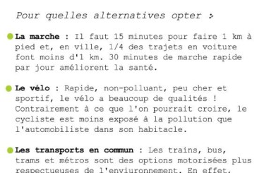 Action “Bouger CO2 léger” le vendredi 30 avril