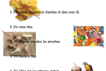 Le règlement de ma chambre